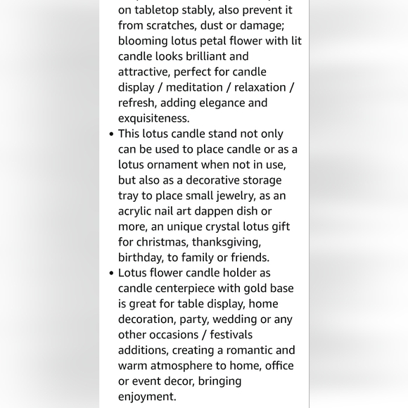 Lotus Petals Votive Candle Stand with Glass Base Lotus Tea candle h… - Picture 9 of 10